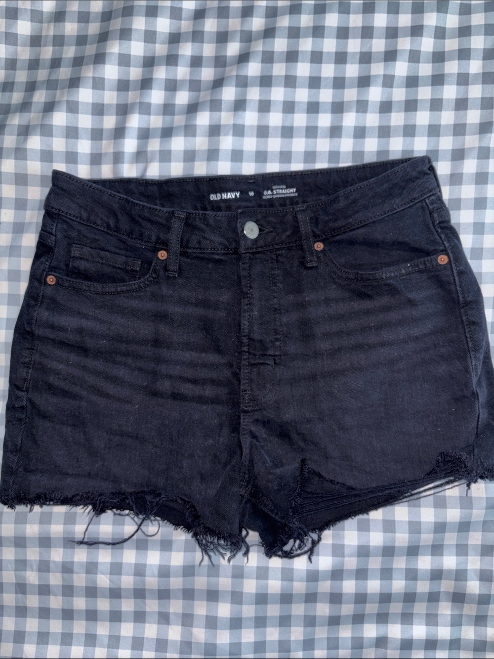 Old Navy Dark Black Denim Cutoff Shorts